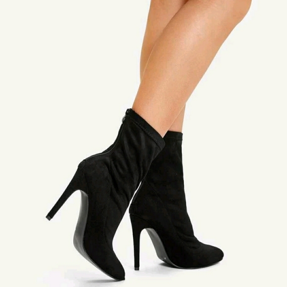 Shein Back Zipper Stiletto Heeled Boots - Picture 3 of 9